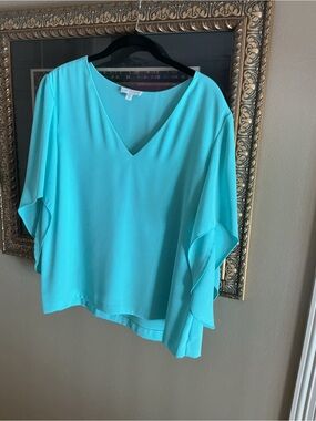 Anna Cate Flutter Sleeve Blouse